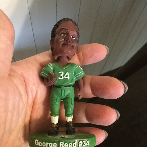 Set of 5 Saskatchewan Roughrider gift with purchase bobble heads excellent shape - Picture 2 of 8